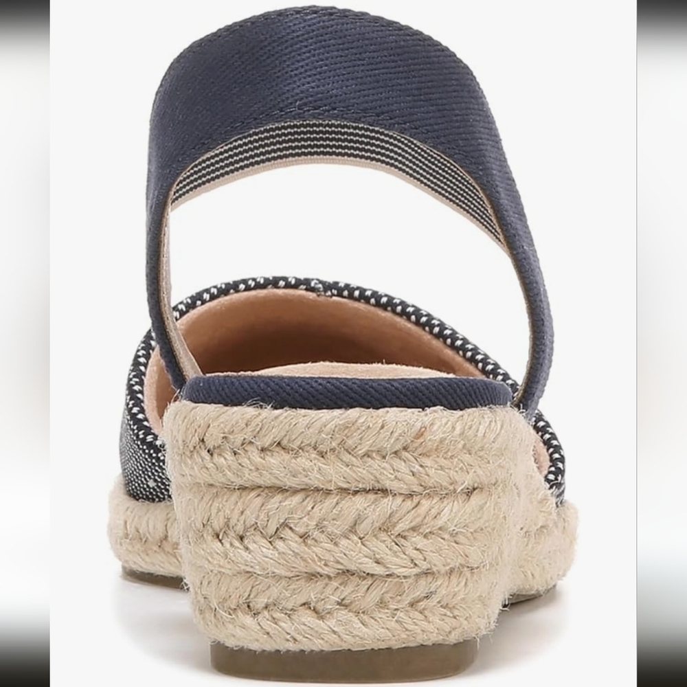 Lifestride Kimmie Espadrille Wedge Velocity 2.0 Navy Almond Milk Coastal 9.5 - Picture 4 of 12